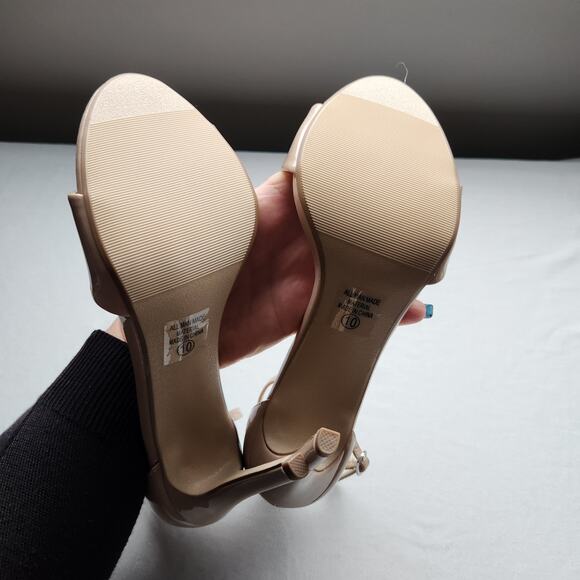 Women's Nude Heel Pumps Open Toe Size 10 NWOT - Picture 6 of 7